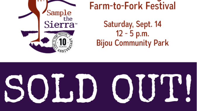 Tickets Are SOLD OUT For The 10th Annual Sample The Sierra